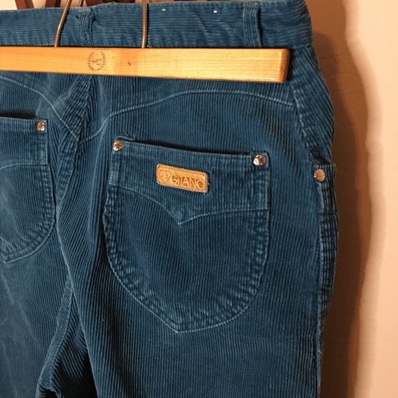 Vintage Denim - Vintage cords high waist ankle jean corduroy teal